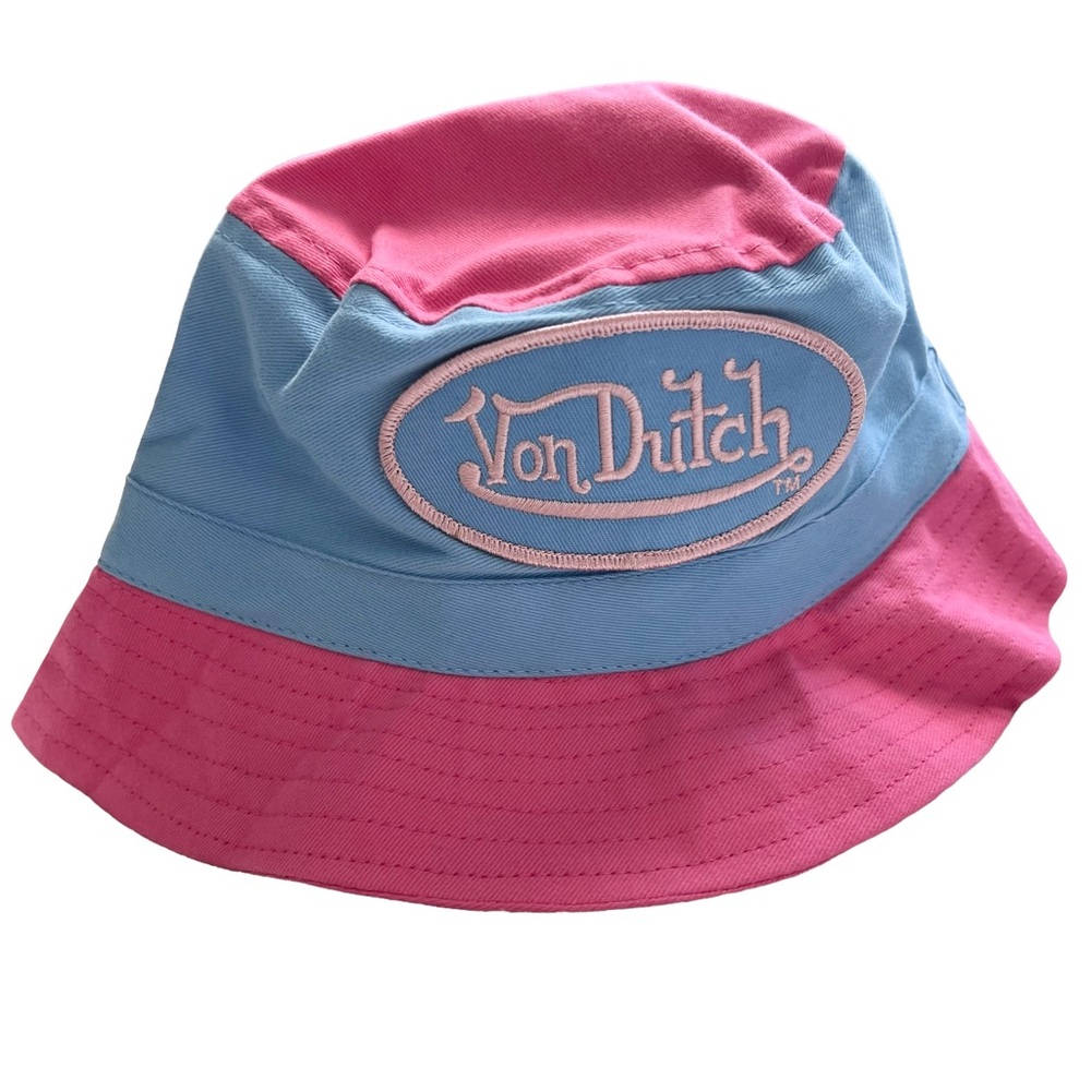 Von Dutch Little Kids Bucket Hat in Blue and Pink NEW